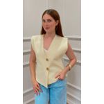 Colete Modal Íris Com BotÕes - AMARELO