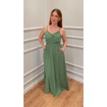 VESTIDO LONGO CEREJEIRA TRANSPASSADO - VERDE