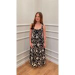 VESTIDO DÁLIA DE LESE FLORIDO - PRETO