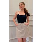 SHORT SAIA AMOREIRA DE BRILHO - BEGE
