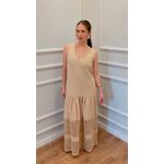 VESTIDO BROMÉLIA LONGO - BEGE