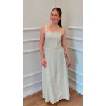 VESTIDO FIGUEIRA LONGO BORDADO - VERDE