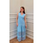 VESTIDO BROMÉLIA LONGO - AZUL