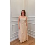 VESTIDO FIGUEIRA LONGO BORDADO - NUDE