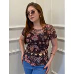 TULE 104 MARROM COM FLORES