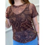 TULE 104 MARROM/ DOURADO