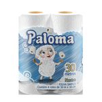 PAPEL HIGIENICO FOLHA SIMPLES PALOMA C/4 ROLOS DE 30M