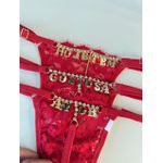 CALCINHA SEXY PINGENTE (*VER ESCRITAS DISPONIVEIS VIA WhatsApp*) - VERMEHO