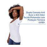KIT 3 CAMISETAS - Anti Suor Feminina Skin Shirt Clássica 