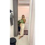 Saia Cetim Midi Creme