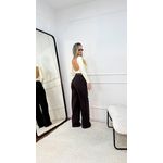 Calça Marrom Pantalona Sarja