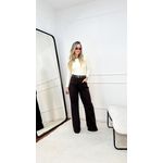 Calça Marrom Pantalona Sarja