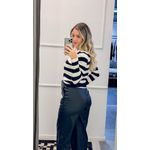 Blusa Modal Listras C/ Zíper
