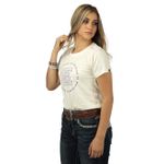 Camiseta Feminina Off White Silk Roxo