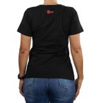 Camiseta Feminina SMART CHOICE Preta Logo Azul