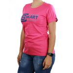 Camiseta Feminina Smart Pink Logo Azul