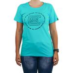 Camiseta Feminina SMART CHOICE Turquesa Logo Preto