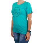 Camiseta Feminina SMART CHOICE Turquesa Logo Preto