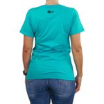 Camiseta Feminina SMART CHOICE Turquesa Logo Preto