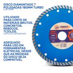  Disco Diamantado 7 Polegadas 180mm Turbo - Ldi Ferramentas