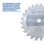 Disco de Serra Circular 7.1/4 185mm 24 Dentes Madeira Ferramentas LDI