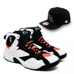 Tênis Six Street Adrenaline - Branco Preto Laranja Tamanho Especial + Boné