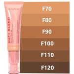Base Líquida Soft Blend- Cor 100 - Ruby Rose linha Rosa