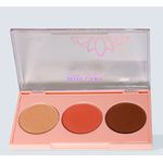 ROSTO PALETA TRIO ILUMINADOR + BLUSH + CONTORNO - Miss Lary