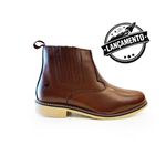 Botina lida Solagro Masculina em Couro Marrom