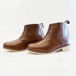 Botina lida Solagro Masculina em Couro Marrom