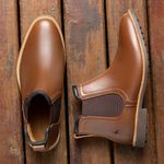 Botina Chelsea Arizona Solagro Masculina em Couro Marrom Escuro