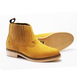 Botina Chelsea Desert Solagro Masculina em Couro Mostarda