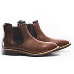 Botina Chelsea Arizona Solagro Masculina em Couro Marrom Escuro