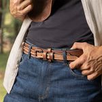 Cinto em Couro Americano Solagro Café 