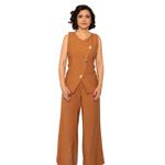 Colete Irregular Marina Castanho