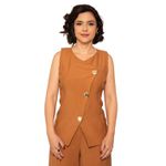 Colete Irregular Marina Castanho