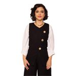 Colete Irregular Marina Preto