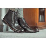 Bota Brogue Ravena Couro Preto 