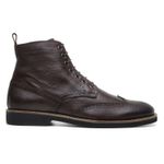 Bota Oxford Brogue Veneza Couro Café