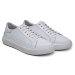 Tênis Casual Comfort Stepper Chicago Couro Branco 