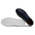 Tênis Casual Comfort Stepper Couro Chicago Marinho