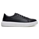 Tênis Casual Comfort Stepper Chicago Couro Legítimo Preto 