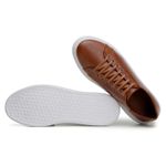 Tênis Casual Comfort Stepper Chicago Couro Whisky
