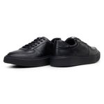 Tênis Casual Comfort Stepper Boston Couro Preto 