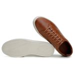 Tênis Casual Comfort Stepper Denver Couro Whisky