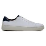Tênis Casual Comfort Stepper Austin Couro Whisky Branco