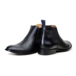 Bota Masculina Madrid Chelsea Couro Preto 