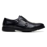 Sapato Masculino Monk Strap Salerno Couro Preto 