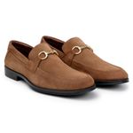 Sapato Masculino Bari Loafer Camurça Castanho