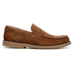 Sapato Masculino Loafer Atenas Camurça Castanho